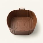 Wkład silikonowy kwadratowy do Air Fryer 20x20 cm brązowy