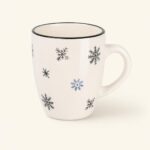 Kubek ceramiczny 350 ml Black Snowman biało-czarny