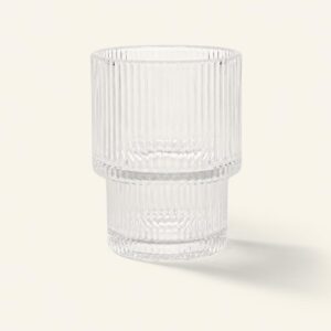 Szklanka ryflowana niska 300 ml Wcięta