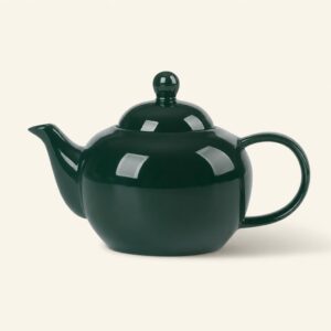 Czarna czajnik ceramiczny na białym tle, idealny do kuchni, akcesoria kuchenne, nowoczesny design, wysokiej jakości ceramika, domowyzakatek.pl.