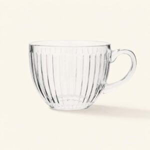 Filiżanka szklana z reliefem 460 ml Venus