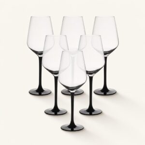 Kieliszki do wina czerwonego 370 ml Rubin Black 6 szt.