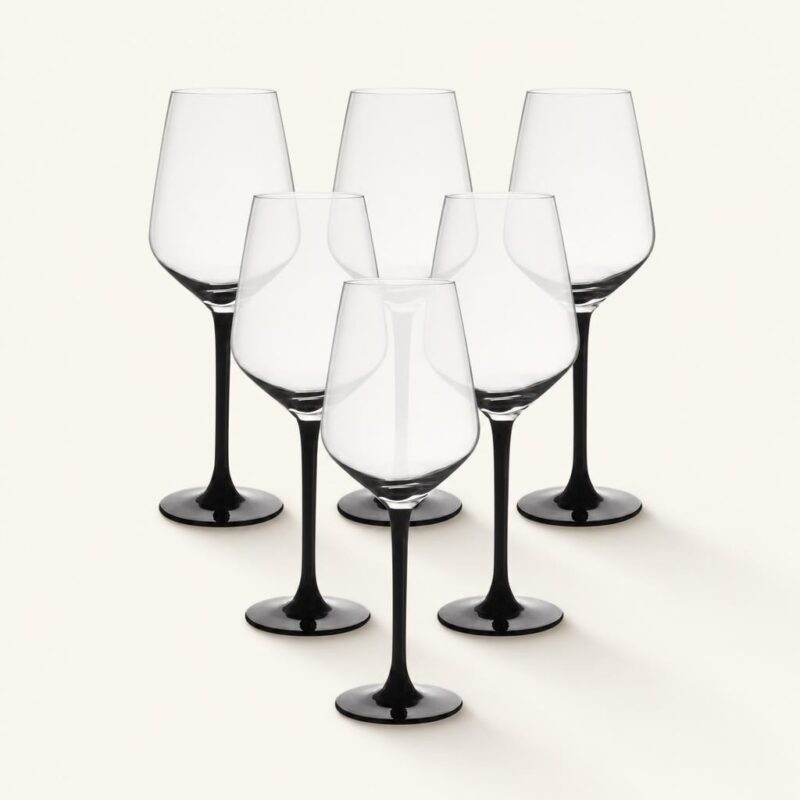 Kieliszki do wina czerwonego 370 ml Rubin Black 6 szt.