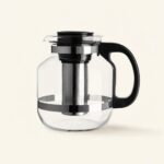 Dzbanek z zaparzaczem Sencha szklany czarny, 2,6 l