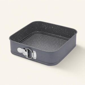 Tortownica kwadratowa z odpinanym rantem 24 cm Non-Stick szara
