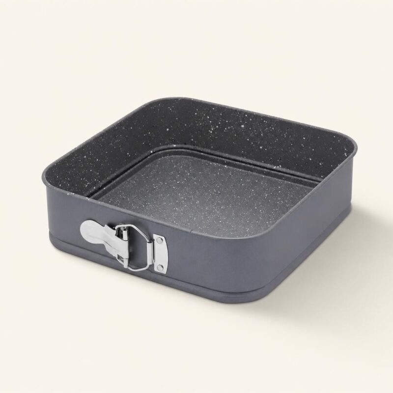 Tortownica kwadratowa z odpinanym rantem 24 cm Non-Stick szara