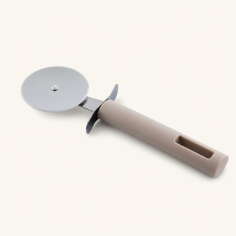 Nóż stalowy do pizzy 21,5 cm taupe