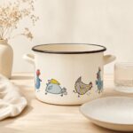 Garnek emaliowany kremowy 7,5 l 24 cm kurki