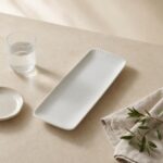 Półmisek ceramiczny prostokątny 25 cm Ombres biały