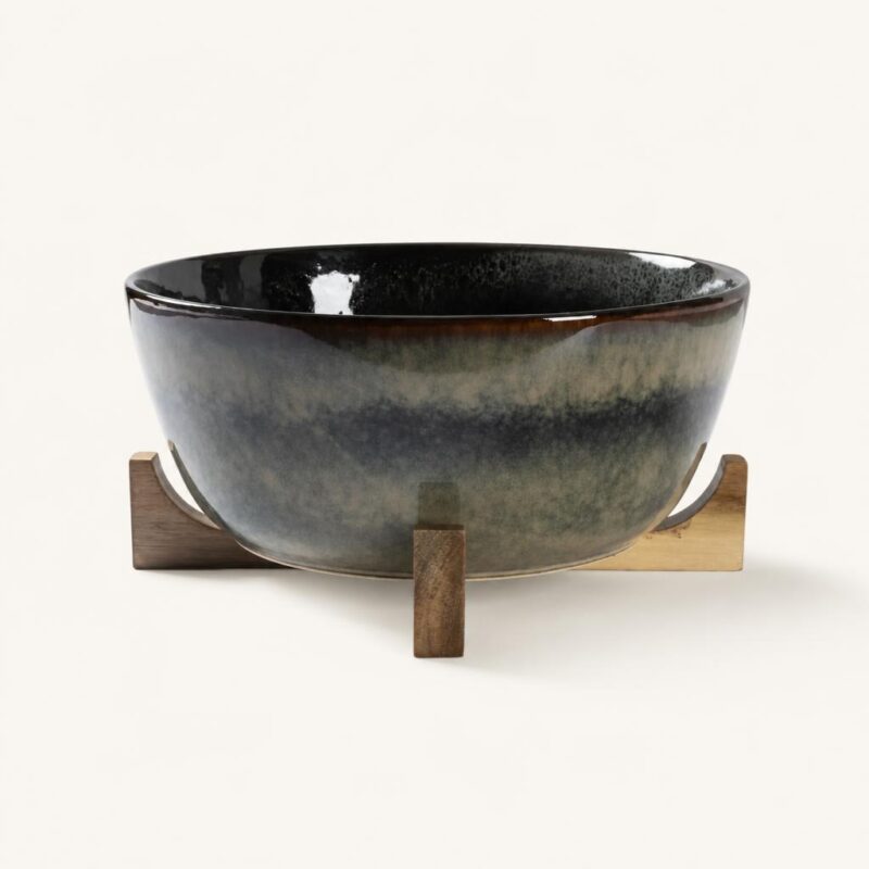 Waza ceramiczna z podstawką 4,1 L antracytowa