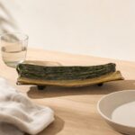 Patera ceramiczna 21x11 cm brązowo-zielona