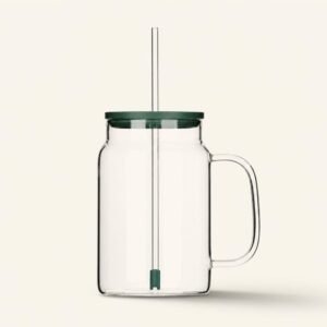 Kubek szklany ze słomką i pokrywką 1,5 L Rol Big