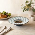 Talerz do makaronu ceramiczny 28 cm granatowo-szary