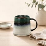 Kubek ceramiczny 400 ml zielono-szary