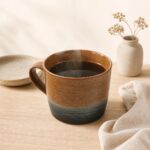 Kubek ceramiczny 1 L brązowo-zielony