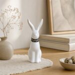 Figurka Zając ceramiczna 22,5 cm biała