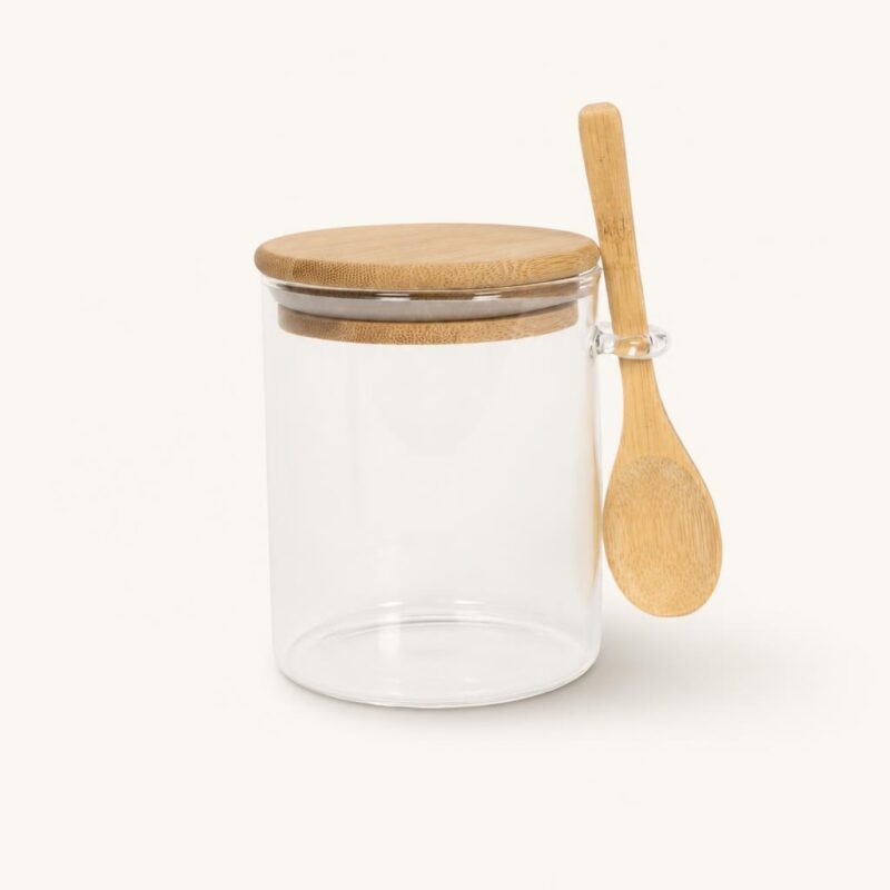 Pojemnik szklany z łyżeczką 400 ml