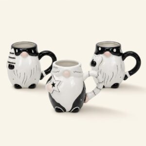 Kubek ceramiczny 500 ml Gnom czarno-biały