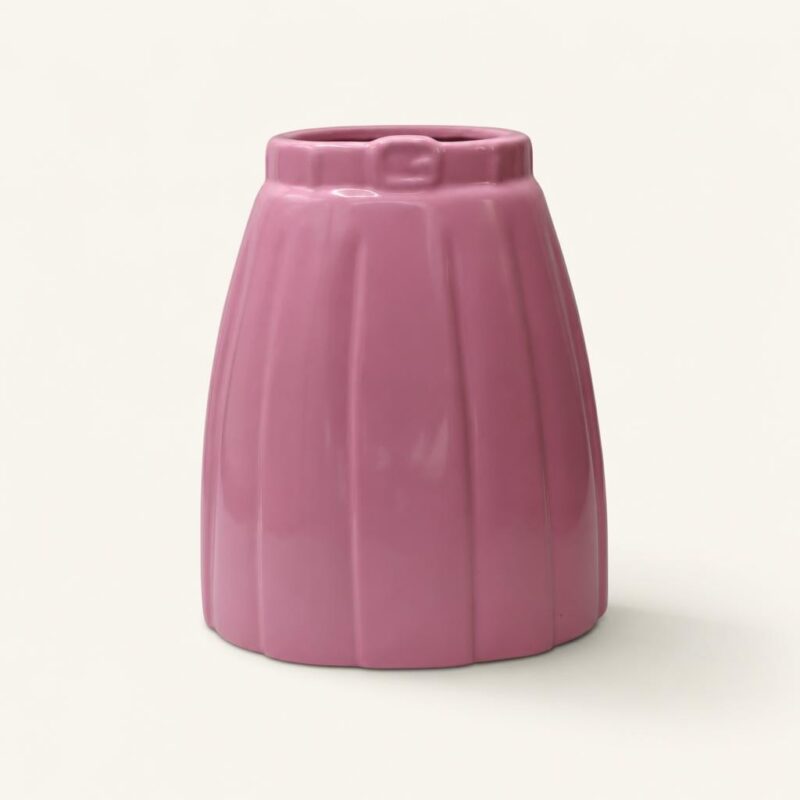 Wazon ceramiczny różowy spódnica 14,4 x 19,2 cm