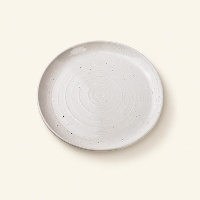 Talerz deserowy ceramiczny płytki 22 cm Basic Nature biały