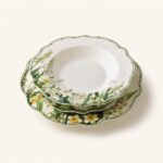 Serwis obiadowy porcelana 18 el wzór kwiatowy