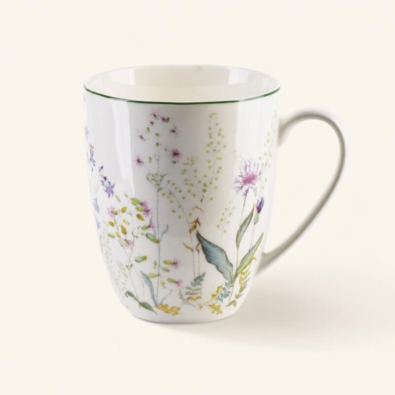 Kubek porcelanowy 300 ml Faccia Verde biały