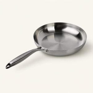 Patelnia stalowa metalowa nierdzewna 30 cm srebrna